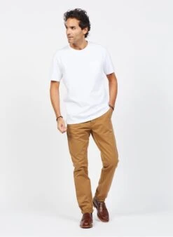 Tee-shirt Col Rond Regular Fit En Coton Biologique | Blanc -BALIBARIS Boutique 3839093