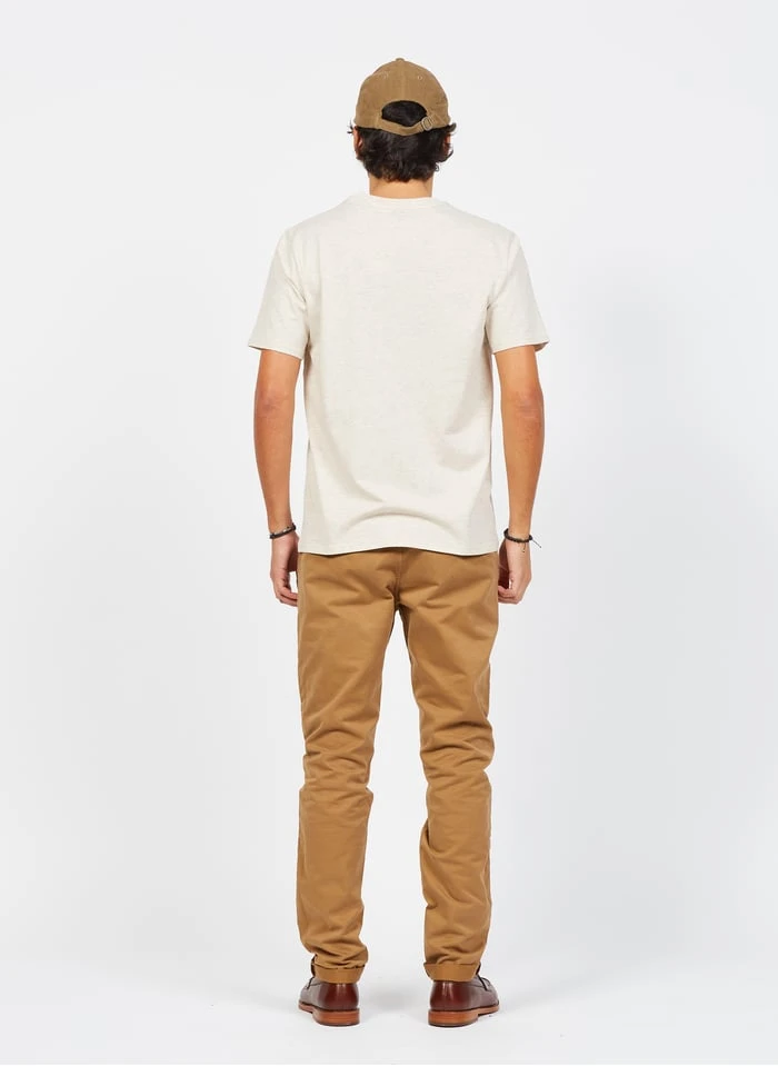 Tee-shirt Col Rond Regular Fit En Coton Biologique Mélangé | Beige 7 Tee-shirt Col Rond Regular Fit En Coton Biologique Mélangé | Beige – Image 5