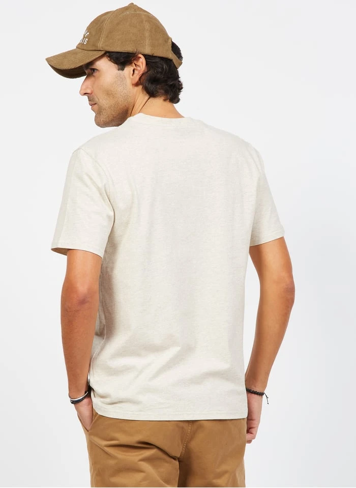 Tee-shirt Col Rond Regular Fit En Coton Biologique Mélangé | Beige 5 Tee-shirt Col Rond Regular Fit En Coton Biologique Mélangé | Beige – Image 3