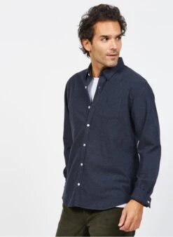 Chemise Col Classique Regular Fit En Coton | Bleu -BALIBARIS Boutique 3839187