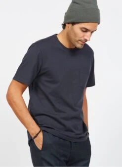 Tee-shirt Col Rond Regular Fit En Coton Biologique | Bleu -BALIBARIS Boutique 3839239
