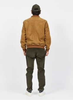 Blouson Col Rond Regular Fit En Cuir | Marron -BALIBARIS Boutique 3839247