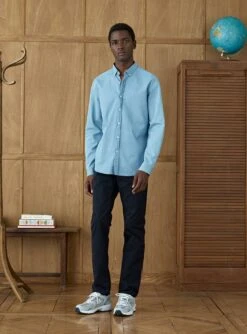 Chemise College Denim -BALIBARIS Boutique CHE0998COLLEGEDARKNAVY M1