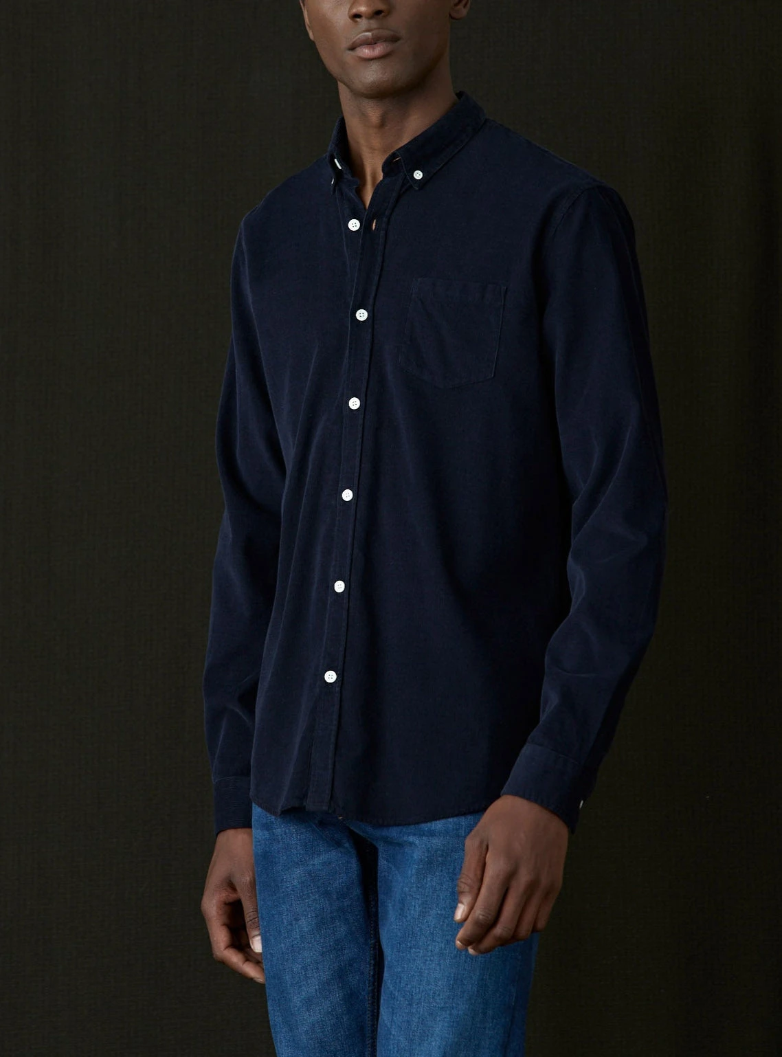 Chemise Tribeca En Velours Navy 4 Chemise Tribeca En Velours Navy – Image 2