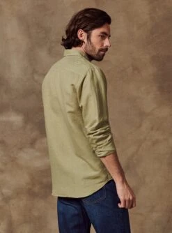 Chemise En Lin College Amande -BALIBARIS Boutique CHE1927COLLEGEAMANDE M4