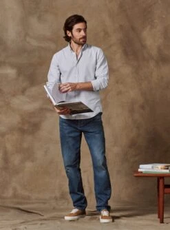 Chemise College Meleze Givre -BALIBARIS Boutique CHE1940COLLEGEMELEZEGIVRE M2