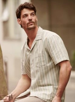 Chemise Harlem Tilleul Topaze -BALIBARIS Boutique CHE1949HARLEMTILLEULTOPAZE M6