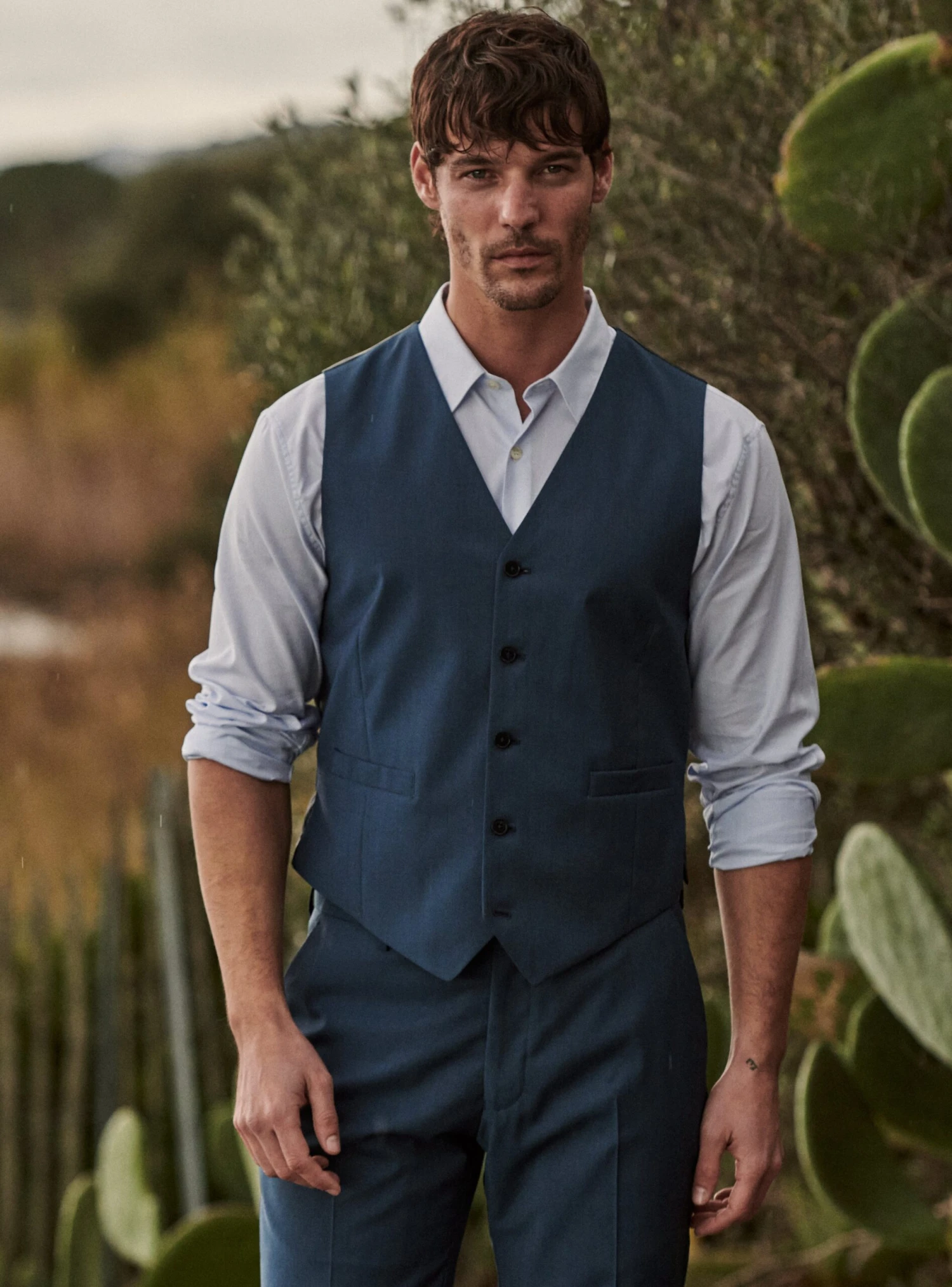 Gilet De Costume En Laine Gekko Cobalt 3 Gilet De Costume En Laine Gekko Cobalt