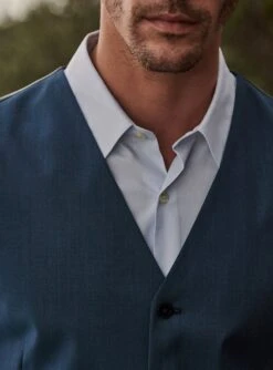 Gilet De Costume En Laine Gekko Cobalt 7 Gilet De Costume En Laine Gekko Cobalt -BALIBARIS Boutique GIC1919GEKKOCOBALT ECOM M3