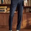 Pantalon De Costume En Laine Jones Blue Melanged