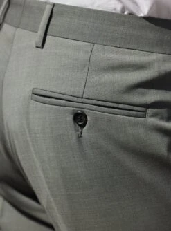 Pantalon De Costume En Laine Jones Gris -BALIBARIS Boutique PAC1935JONESGREY5