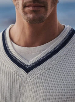 Pull Marcel Creme Navy -BALIBARIS Boutique PUL1917MARCELCREMENAVY ECOM M3