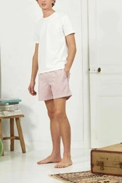 Maillot De Bain Nery Rayé Terracotta -BALIBARIS Boutique SHT1720BRADLEYIVOIRE M1