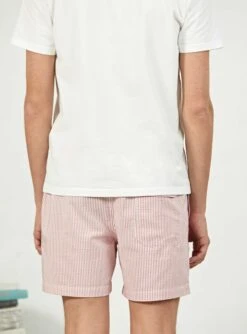 Maillot De Bain Nery Rayé Terracotta -BALIBARIS Boutique SHT1720BRADLEYIVOIRE M3