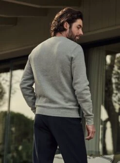 Sweat Legend Gris Et Bleu Naval -BALIBARIS Boutique SWE1501LEGENDMIXEDGREYNAVAL M2