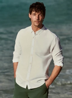 Chemise En Lin Mercer Blanc