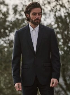 Veste De Costume En Laine Gekko Navy