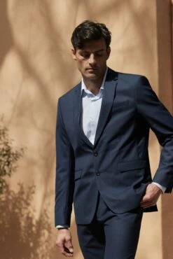 Veste De Costume En Laine Jones Navy