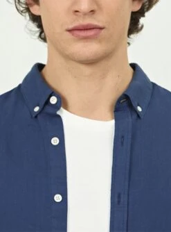 Chemise En Lin College Indigo